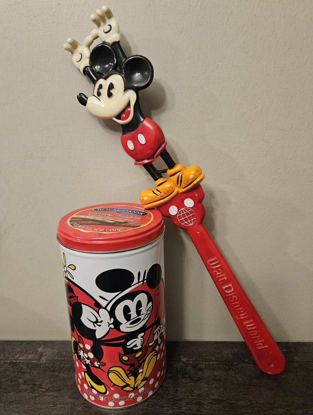Vintage Disney Mickey Mouse Collection: Back Scratcher & Decorative Tin